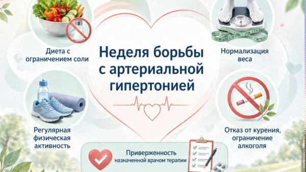 Неделя борьбы с артериальной гипертонией и приверженности назначенной врачом терапии