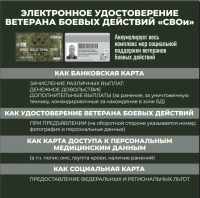 В России начинают внедрять электронные удостоверения ветерана боевых действий.